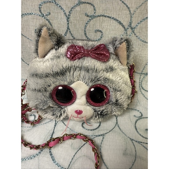 2020 Adorable TY Fashion Beanie Boos KIKI the Cat Mini Crossbody Purse - Picture 2 of 4